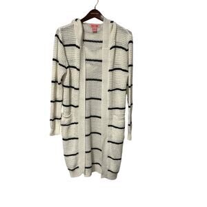 Coco and Shay, Knit, Duster Cardigan, White, Size XS, KB425